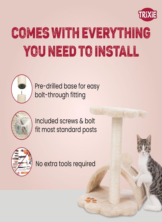 Trixie Sisal Cat Scratching Post - 60 cm Height, 9 cm Diameter, Natural Replacement Post for Cat Trees and Scratch Furniture - Image 3